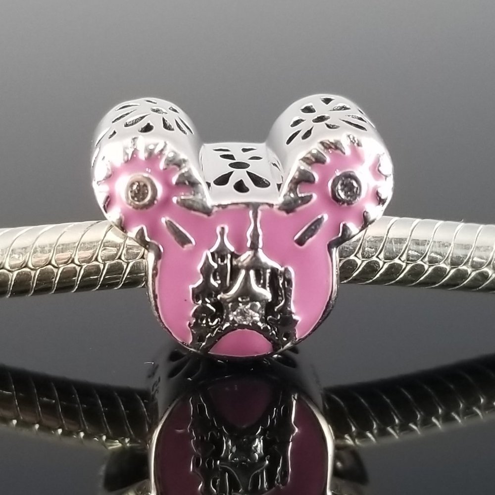 Pandora Disney Parks Fantasyland Castle Fireworks 2020 Silver Charm